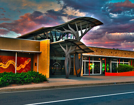 Entry to Dogwood Crossing library and centre