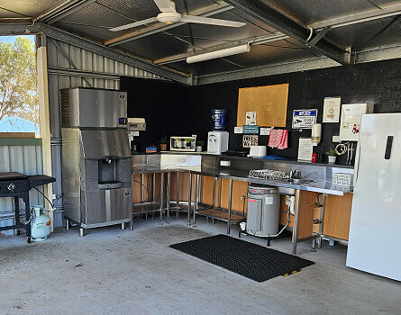 Large outdoor kitchen to cook and prepare your own meals